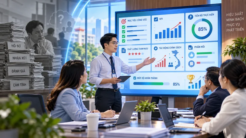 Đổi mới đánh giá cán bộ tham mưu theo hiệu suất công việc: từ đo lường nhiệm vụ đến nhận diện giá trị tham mưu